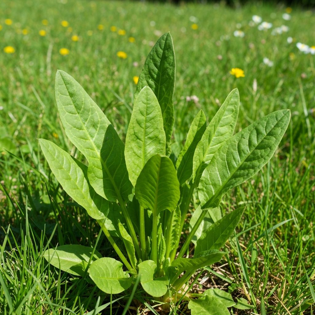 Sorrel plant with leaves